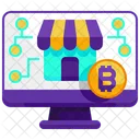 Online Bitcoin Bitcoin Online Cryptocurrency Icon