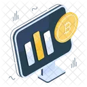 Online Bitcoin Analytics Cryptocurrency Crypto Icon