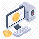 Bitcoin System Computer Personal Computer Icon