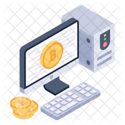 Online Bitcoin Business  Icon