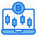 Online Bitcoin Graph  Icon