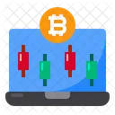 Online Bitcoin Graph  Icon