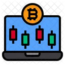 Laptop Bitcoin Icon