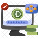 Online Bitcoin Password Cryptocurrency Password Crypto Icon
