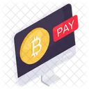 Online Bitcoin Payment Cryptocurrency Online Crypto Icon