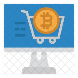 Online Bitcoin Shopping  Icon