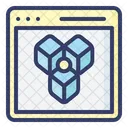 Online Blockchain Blockchain Application Icon