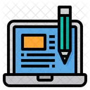 Laptop Blogger Writer Icon