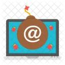 Online Bomb Laptop Explosion System Explosion Icon