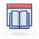 Online Book Ebbok Online Education Icon