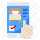 Hand Smartphone Bed Icon