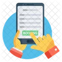 Online Booking Online Reservation Mobile Booking Icon