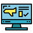 Online Booking Computer Holidays Icon