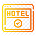 Online Booking Hotel Web Icon