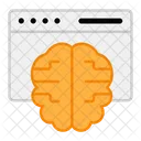 Online Brain Electronic Brain Digital Processor Icon
