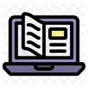 Lesen Laptop Buch Symbol