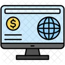 Online Business Computer Globe Icon