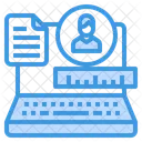 Laptop File Online Icon