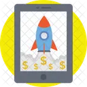 Business Launch Rocket Icon