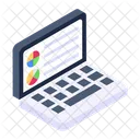 Online Business Notebook Computer Mini Computer Icon