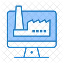 Online Business Factory Building Icon