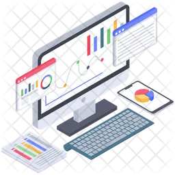 Online Business Analytics  Icon