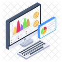 Digital Business Online Business Data Business Analytics Icon