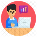 Online Business Online Conference Online Meeting Icon