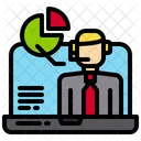 Online Business Meeting  Icon