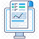 Online Business Report Statistical Analysis Business Growth Icon