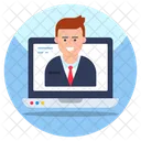 Online Businessman  Icon