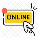 Online Button Click Online Online Word Icon