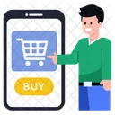쇼핑 앱 온라인 쇼핑 온라인 구매 아이콘
