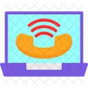 Online Call Call Conference Icon