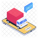 Online Cargo 247 Delivery Mobile Cargo Icon