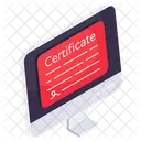 Online Certificate Degree Diploma Icon