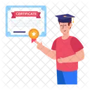 Online Degree Online Certificate Online Diploma Icon