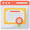 Online Certificate Certificate Training Icon