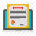 Online Certificate Online Degree Online Diploma Icon