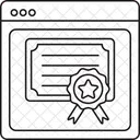 Online Certificate Education Certificate Icon