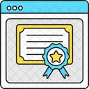 Online Certificate Education Certificate Icon