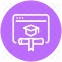 Online Education Certificate Icon