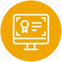 Online Education Certificate Icon