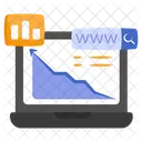 Online Chart Online Graph Data Analytics Icon