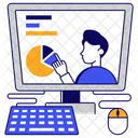 Online Diagramm Online Datenanalyse Web Infografik Symbol