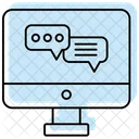 Online Chat Color Shadow Thinline Icon Icon