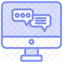 Online Chat Duotone Line Icon Icon