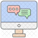 Online Chat Lineal Color Icon Icon