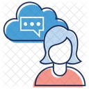 Cloud Communication Online Chat Online Conversation Icon