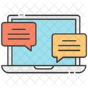 Online Kommunikation Online Nachrichten Online Chat Symbol